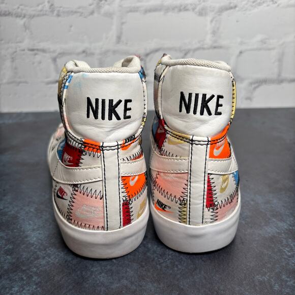 Nike Blazer Mid Patchwork Men's Sneaker Shoes Multicolor Size 8.5 - Picture 7 of 10